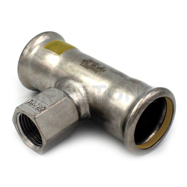Тройник нерж AISI316L Дн42х42х1/2" Ру5 пресс/ВР газ Inoxpres Gas RM 189102042G