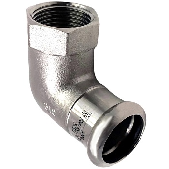 Угольник нерж AISI316L Дн22х3/4"х90гр Ру16 пресс/ВР Inoxpres RM 198304022