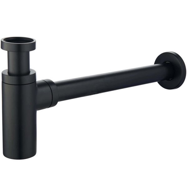 Сифон умыв бут б/вып 1 1/4"x32 лат пр/тр чер мат Haiba HB80-7