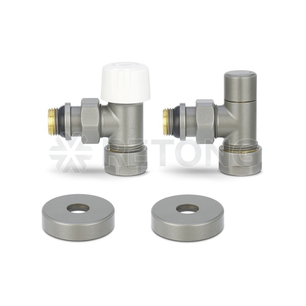 Комплект термостатический с запорным клапаном Varmega №1 VMDV10-310415, 1/2" x 3/4"EK ВР-НР, угловой