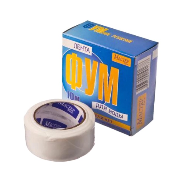Лента ФУМ PTFE катушка 20ммх10-12м 30гр вода бел Мастер line
