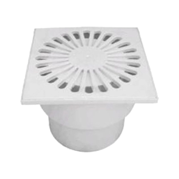 Трап нерег верт/вып гидр/затв Дн50 пласт/реш 150х150 РосТурПласт 36584