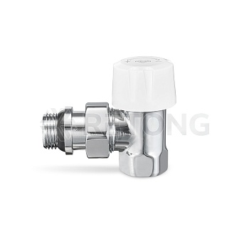 Термостатический клапан (терморегулятор) Varmega VMDV05-410404, 1/2" ВР-НР, угловой, хром