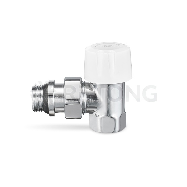 Термостатический клапан (терморегулятор) Varmega VMDV05-410404, 1/2" ВР-НР, угловой, хром