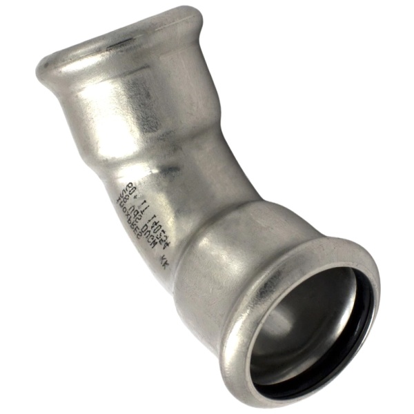 Отвод нерж AISI316L Дн35х45гр Ру16 пресс Inoxpres RM 181035450