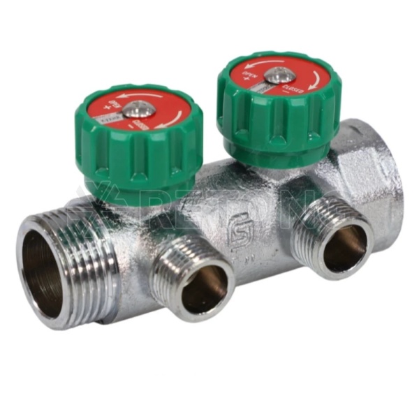 Коллектор лат клап рег 1" м/р 2в 1/2" ПУ н/р 45мм M110 SantechSystems