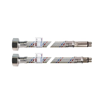 Подводка гибкая д/смес нерж М10-Н1/2" 0.4м лат/г пара AQUALINE 01441 ..