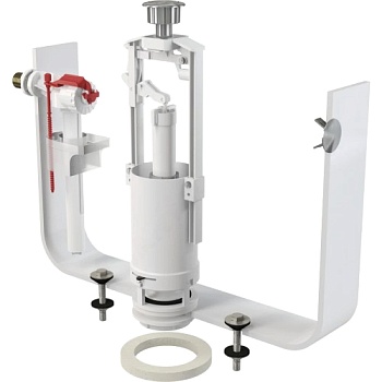 Арматура д/бачка набор 1/2" лат/ш б/под хр кноп стоп Alca SA2000K 1/2" CHROM