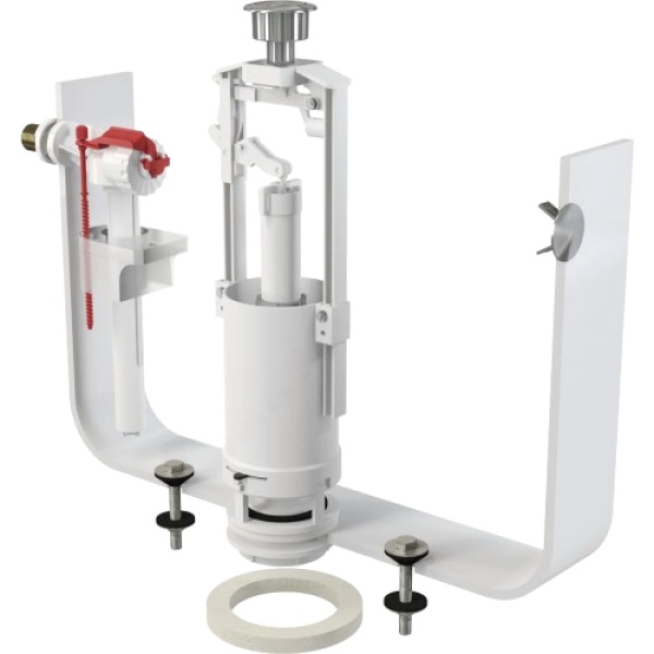 Арматура д/бачка набор 1/2" лат/ш б/под хр кноп стоп Alca SA2000K 1/2" CHROM