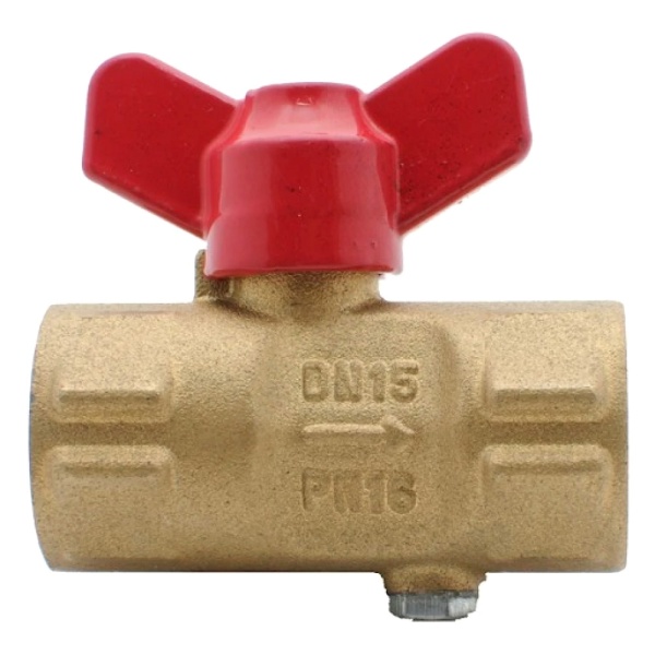 Кран д/ман шар лат 11б27пм.1 G1/2"-М20х1,5 Ру16 м/м баб Пензапромарматура 021011011