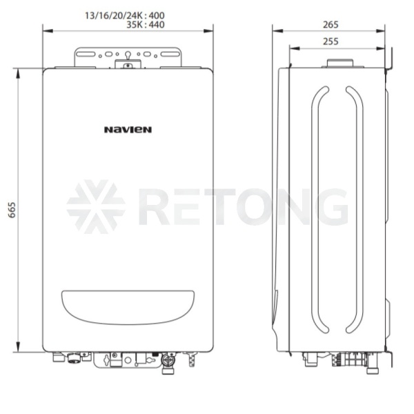Котел газ наст 2/конт 16кВт DELUXE S 16K Navien PNGB3500016L001
