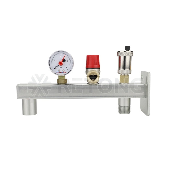 Группа безопасности и подключения расширительного бака Varmega VM16401, 3/4" ВР-НР, консоль из оцинк