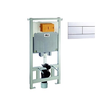 Инсталляция д/унит Oli 80 кнопка мех хр гл Slim OLI 300572mSl00