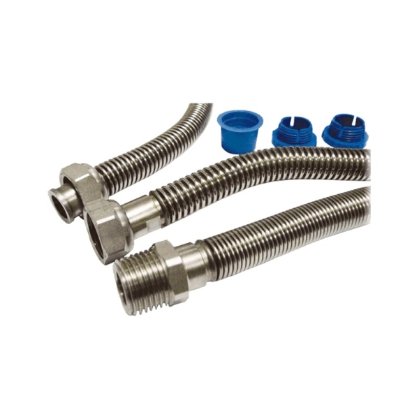 Подводка гибкая д/газа нерж М1/2"-Н1/2" 0.8м сильф Tuboflex