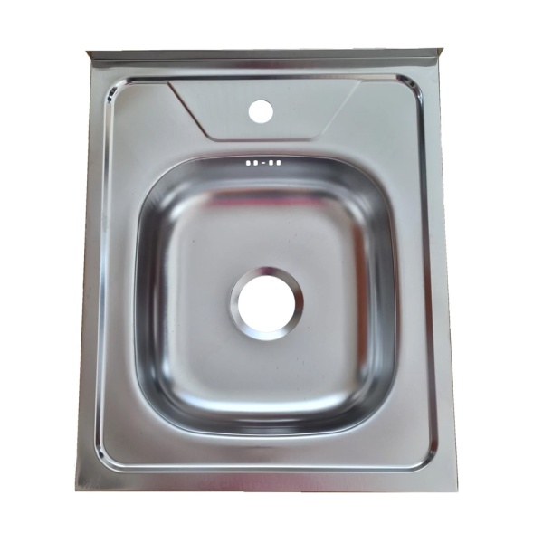 Мойка нерж AISI 430 накладн 500х600 0,6мм б/сиф 3 1/2 Владикс L-404 Б/СП