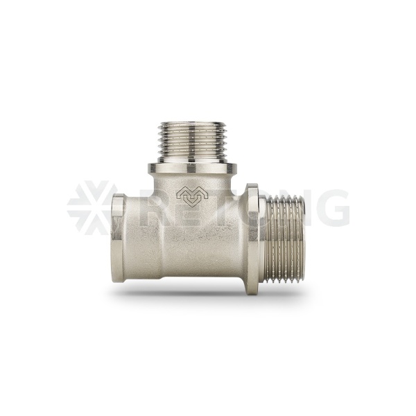 Тройник Varmega НР-НР-ВР переходной 3/4" x 1/2" x 1/2", никелированный