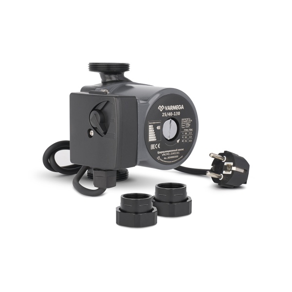 Насос циркуляционный Varmega VMCP01 Basic 25/40 130, VMCP01-25401302, с гайками