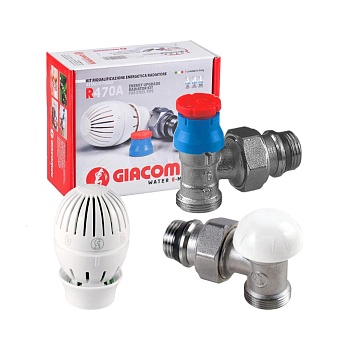 Комплект терм бок/п гп R411TG Ду15 Ру10 НР угл R29TG+R470 двухтр Giacomini R470AX003