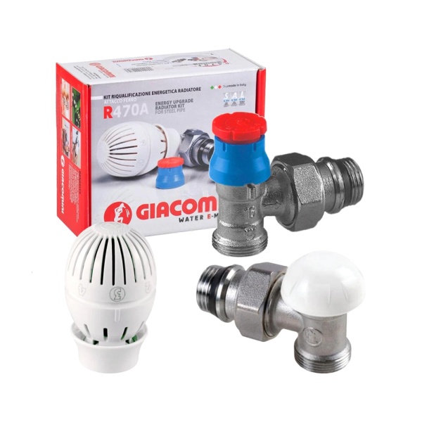 Комплект терм бок/п гп R411TG Ду15 Ру10 НР угл R29TG+R470 двухтр Giacomini R470AX003