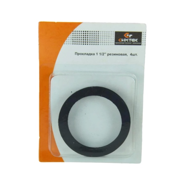 Прокладка резина ТМКЩ Ду32 (1 1/4") 42х33мм h=2мм 4шт блистер Симтек 10-0027