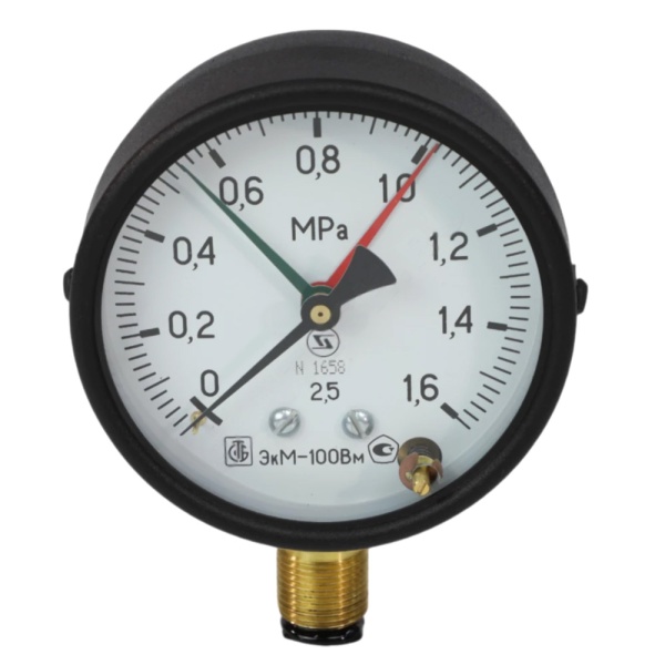 Манометр рад эл ЭКМ100Вм 0-1,0МПаДк100 М20х1,5 исп5 ст ЗТП Минск
