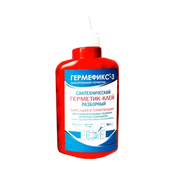 Клей-герметик анаэроб разбор 80гр флакон Гермефикс-3
