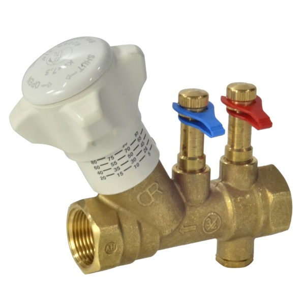 Клапан баланс лат R206B Ду50 Ру25 м/м Kvs25.5 нип Giacomini R206BY008