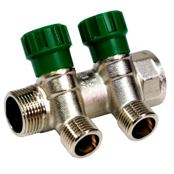 Коллектор лат клап рег 3/4" м/р 2в 1/2" ПУ н/р 36мм M210 SantechSystems