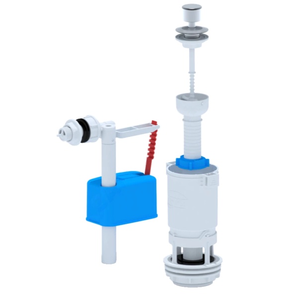 Арматура д/бачка набор 1/2" пл/ш б/под хр шток АНИ Пласт Эконом WC4050M