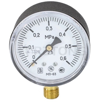 Манометр рад МП-63 0-1,6МПаДк63 G1/4" пласт ЗТП Минск