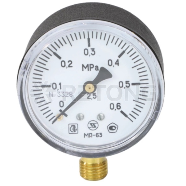 Манометр рад МП-63 0-0,6МПаДк63 G1/4" пласт ЗТП Минск