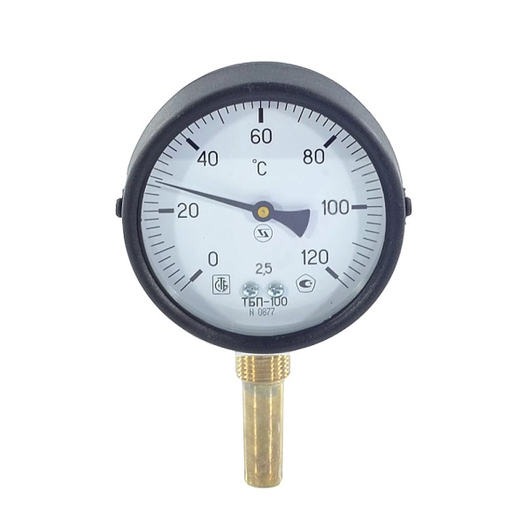 Термометр биметалл ТБП-Р 120С Дк100 L=100 G1/2" рад ЗТП Минск