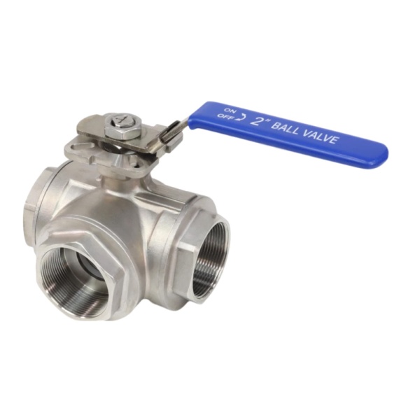 Кран шар SS316 4031HA 3/ход Г Ду25 Ру63 м/м п/эл рук Benarmo