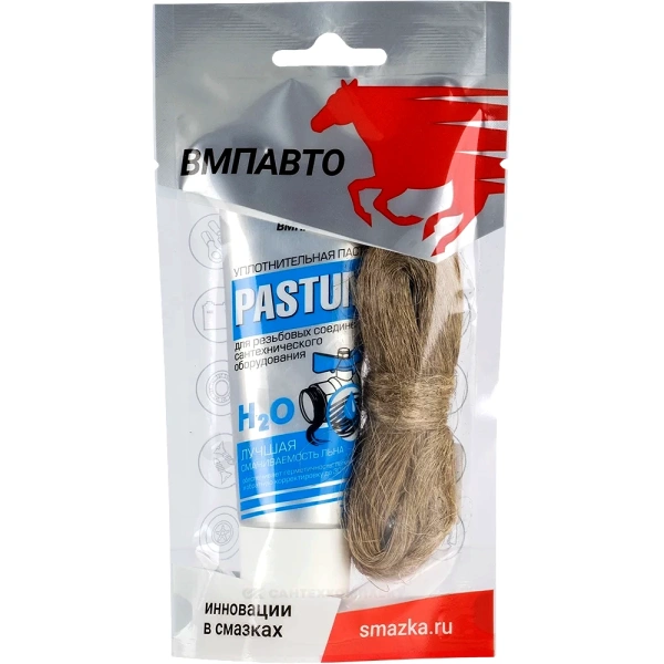 Набор для уплотнения резьбы лен 7гр+паста 25гр PASTUM H2O 8108