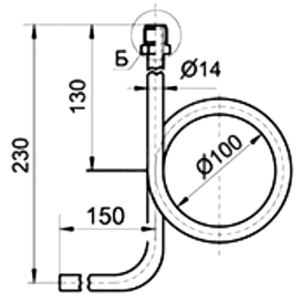 Устройство отборное ст угл G1/2" р/п/привар Багория УО 15-01