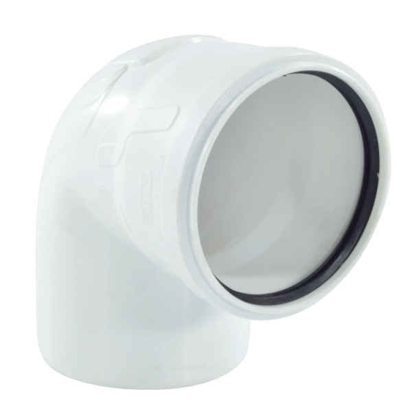 Отвод PP-M бел б/ш б/н Дн160х87гр в/к РосТурПласт 37654