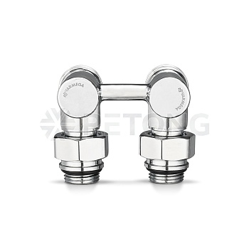 Узел нижнего подключения Varmega VMDV20-400415, 1/2"х3/4"EK НР, угловой, хром
