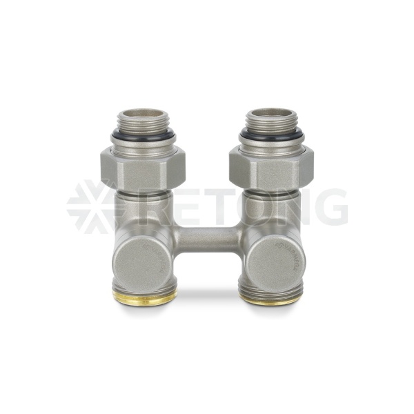 Узел нижнего подключения Varmega VMDV21-300415, 1/2"х3/4"EK НР, прямой, серый