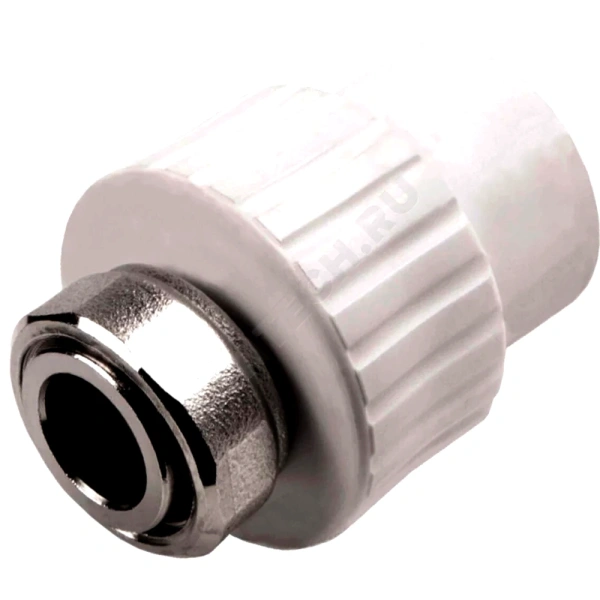 Муфта PP-R бел комб Дн20х1/2" нак/г РосТурПласт 10696