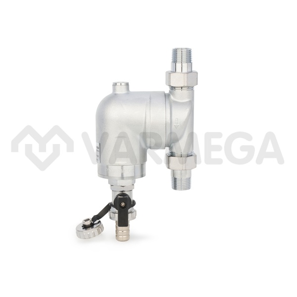 Cетчатый промывной поворотный фильтр Varmega VM21811, 1/2" с разъемным соединением, хромированный