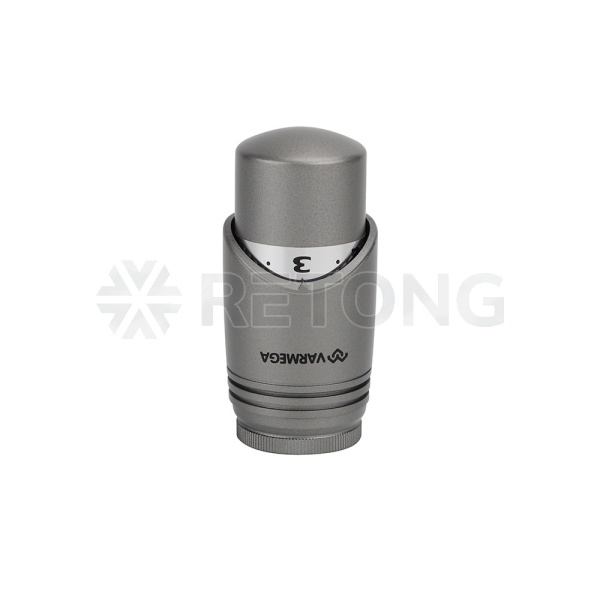 Термостатическая головка (термостат) Varmega VM11203, жидкостная, M30х1.5, серая