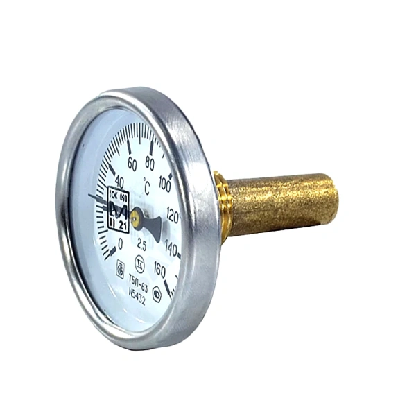 Термометр биметалл ТБП-Т 160С Дк63 L=50 G1/2" осев ЗТП Минск