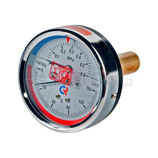 Термоманометр осев ТМТБ-31Т.1 150С 0-1,6МПа Дк80 G1/2" L=46мм Росма 00000002296