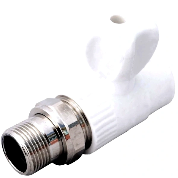Кран шаровой PP-R бел Дн25х1/2" НР прям д/рад VALFEX 10149125