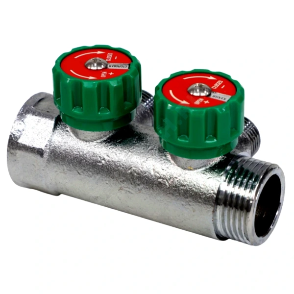 Коллектор лат клап рег 1" м/р 2в 1/2" ПУ н/р 45мм M110 SantechSystems
