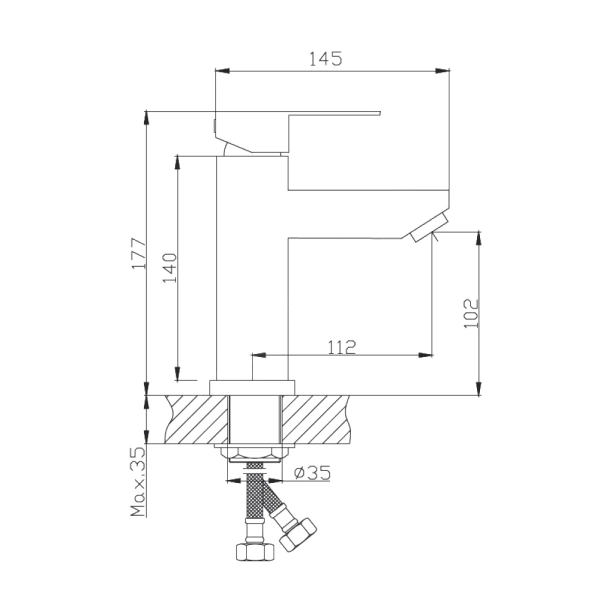 Смес/умыв однор лит/изл гайка Haiba HB10801
