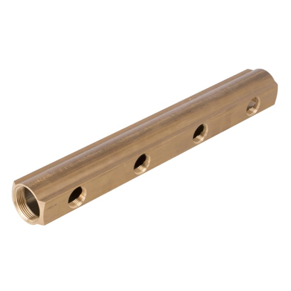 Коллектор лат 1 1/4" м/м 3в 3/4" вн/р 100мм Giacomini R582AY003