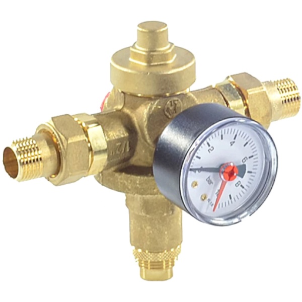 Редуктор давления Varmega VM12902, 3/4", PN25, мембранный, с разборными соединениями