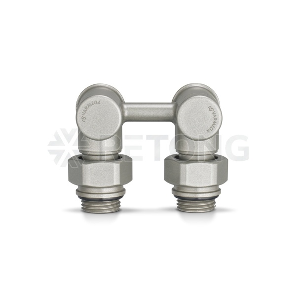 Узел нижнего подключения Varmega VMDV20-300415, 1/2"х3/4"EK НР, угловой, серый