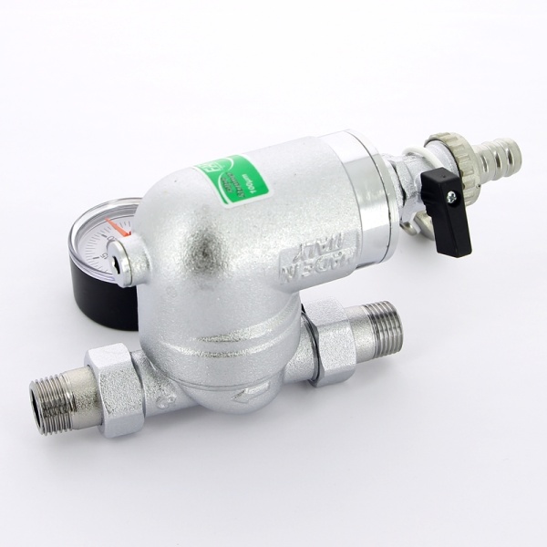 Фильтр FAR 100 мкм, с манометром, Max: 95 C, 25 бар. 1/2" НР FA 39A4 12100
